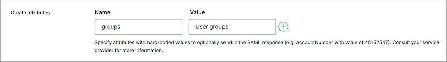 Screenshot of Duo, SAML Attributes